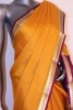 Contrast Classic Pure Mysore Crepe Silk Saree